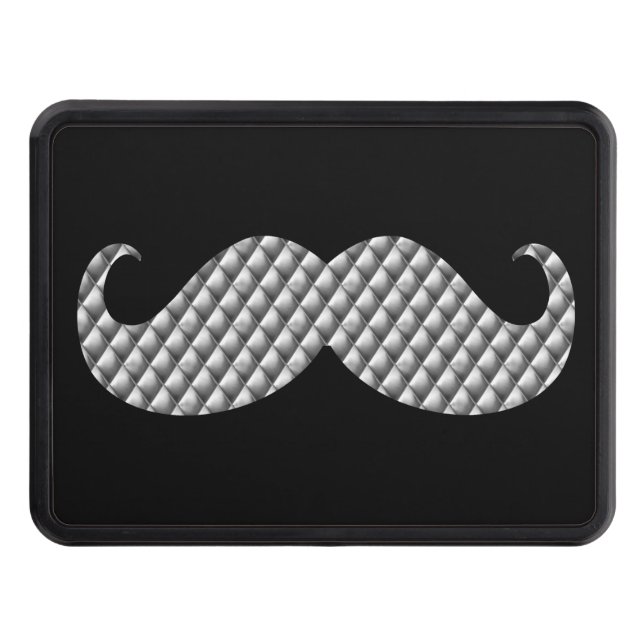 Classic Waffle Mustache on Hitch Print Tow Hitch Cover (Front)