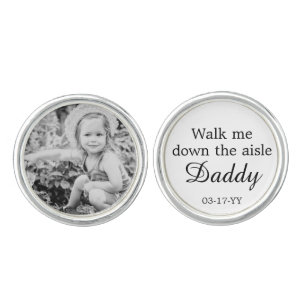 Classic Walk Me Down The Aisle Father of the Bride Cufflinks