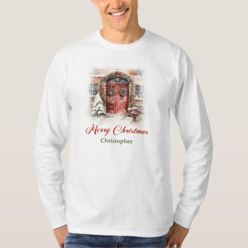 Classic warmish design with Christmas house  T_Shirt
