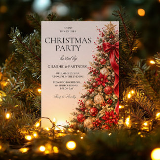 Classic Warmth Christmas Party Invitation