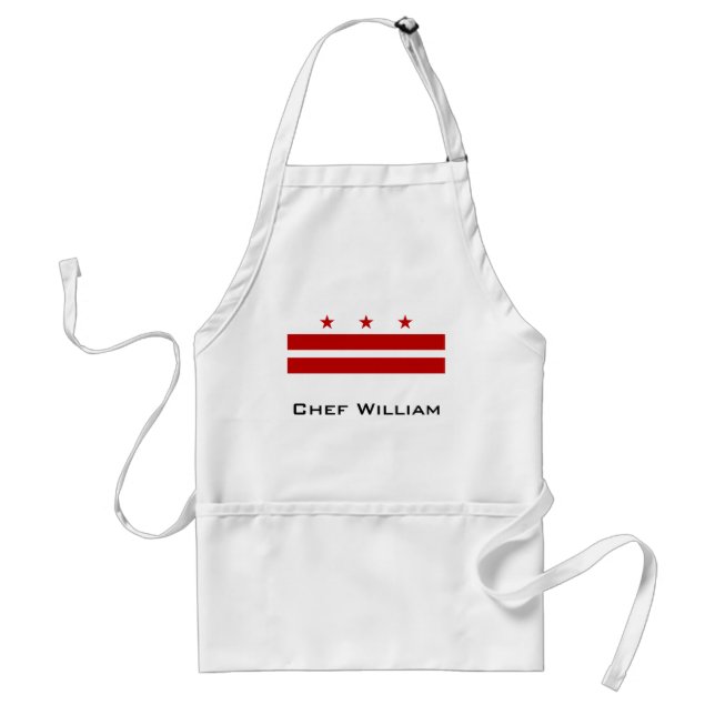 Classic Washington D.C. Flag Adult Apron (Front)