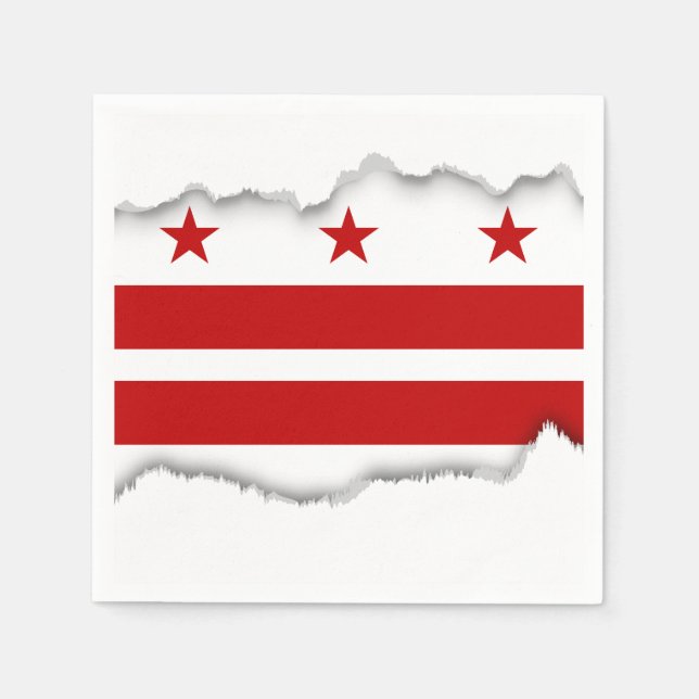 Classic Washington D.C. Flag Napkins (Front)