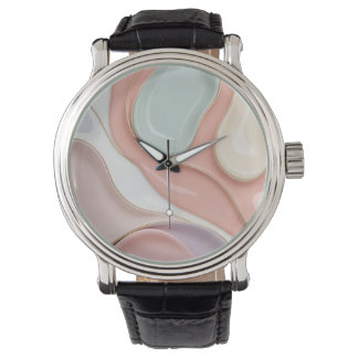 Classic watch in stylish abstract graphic