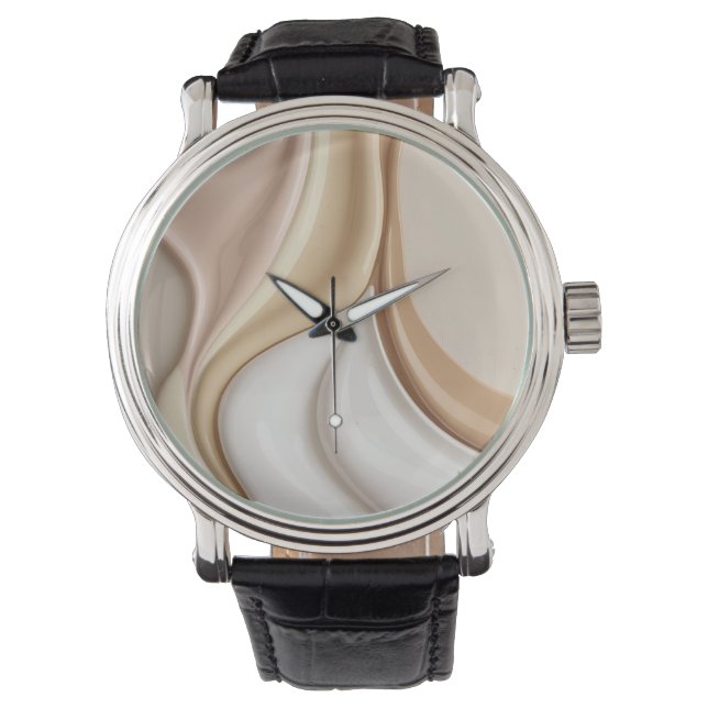 Classic watch in stylish abstract graphic (Front)