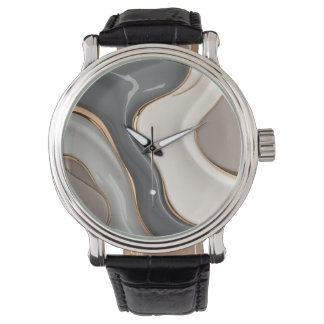Classic watch in stylish abstract graphic