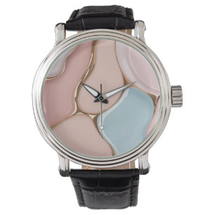 Classic watch in stylish abstract graphic