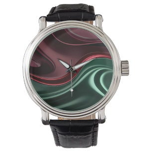 Classic watch in stylish abstract graphic