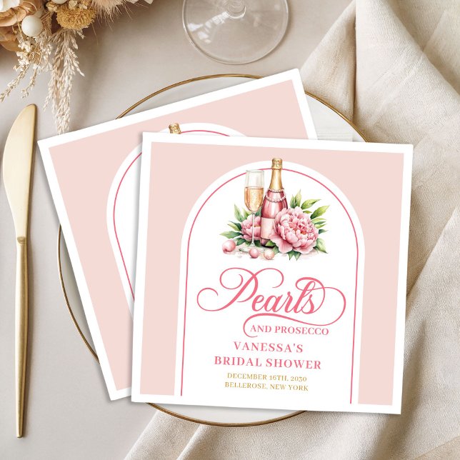 Classic Watercolor Blush and Gold Party Napkins (Classic Watercolor Blush and Gold Party Napkin)