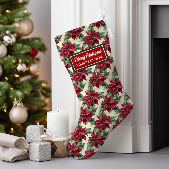 Classic Watercolor Christmas Stocking Personalized (Classic Watercolor Christmas Stocking Personalized)