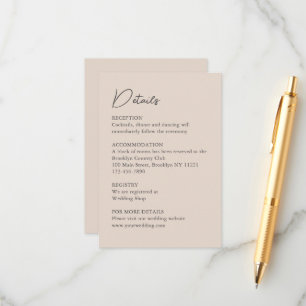 Classic Watercolor English Manor House Wedding Enclosure Card