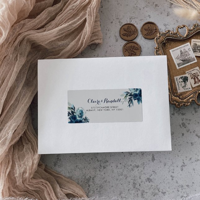 Classic Watercolor Floral RSVP Address  Label (Creator Uploaded)