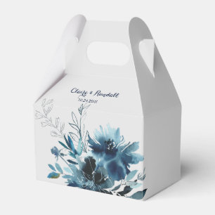 Classic Watercolor Floral Wedding Favor Boxes