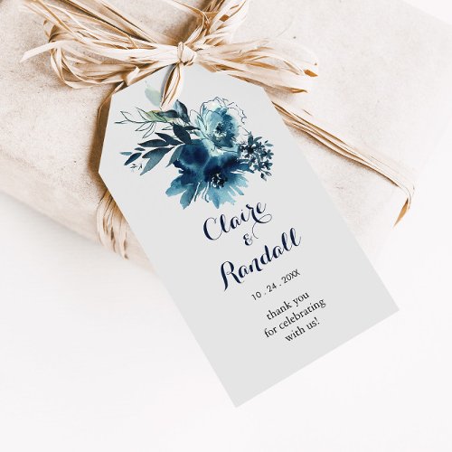 Classic Watercolor Floral Wedding Gift Tags