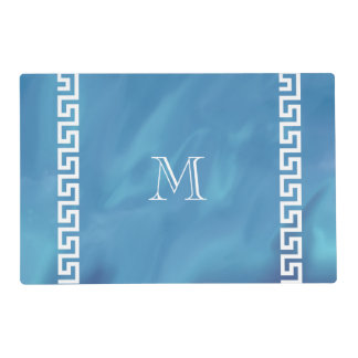 Classic Watercolor Greek Key Placemat