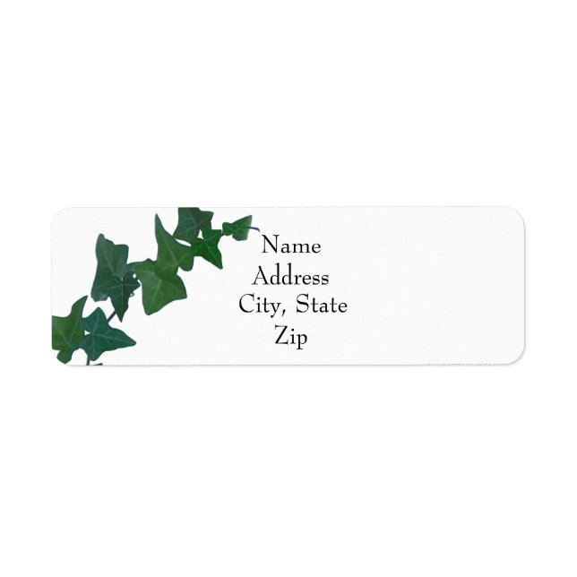 Classic watercolor Green English Ivy     Label (Front)
