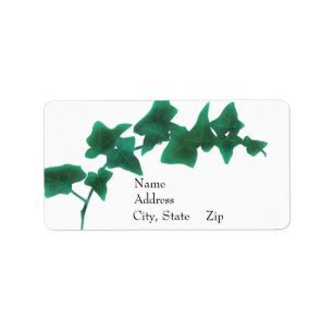 Classic watercolor Green English Ivy Label