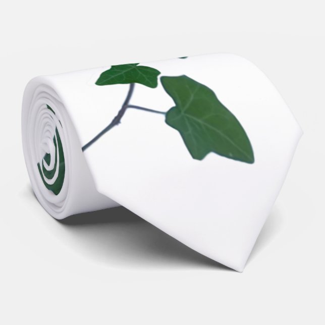 Classic watercolor Green English Ivy     Neck Tie (Rolled)