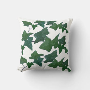 Classic watercolor Green English Ivy     Throw Pillow