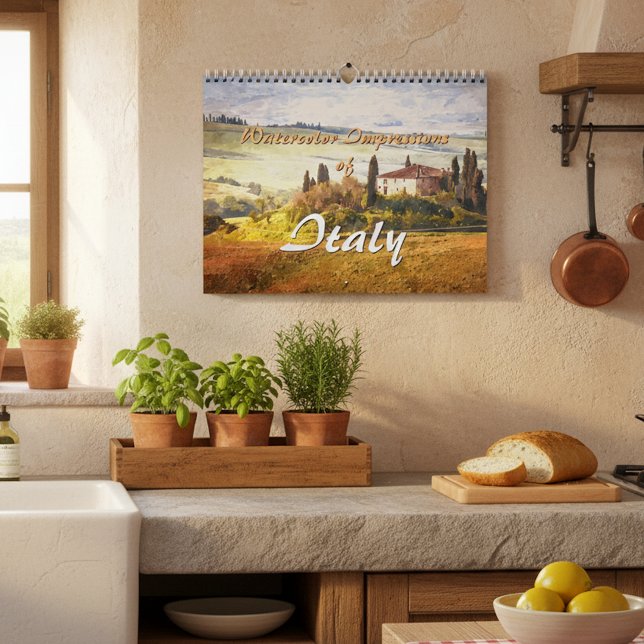 Classic Watercolor Impressions Of Italy Calendar (Creator Uploaded)