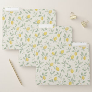 Classic Watercolor Lemon File Folder