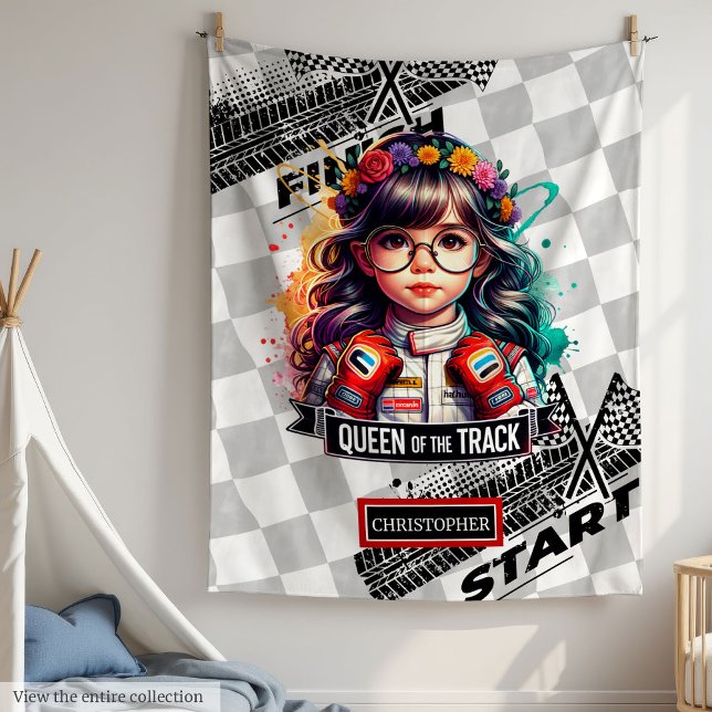 Classic Watercolor Sport Car Racing Girl Blanket (Classic Watercolor Sport Car Racing Girl Blanket)