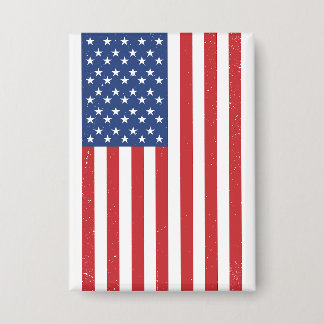 Classic Waving American Flag Design Button