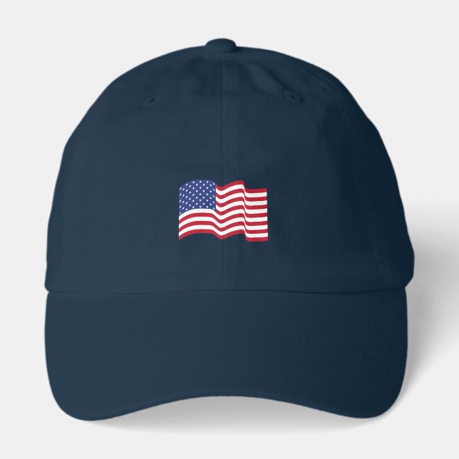 Classic Waving American Flag Hat (Front)
