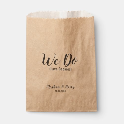 Classic We Do Love Cookies Custom Bridal Wedding Favor Bag