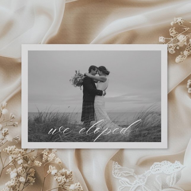 Classic We Eloped QR Code Elopement Announcement (Creator Uploaded)
