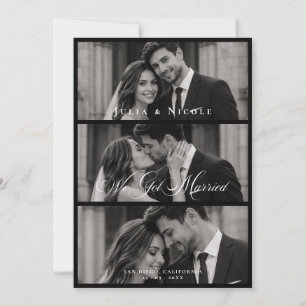 Classic We Got Married Photo Wedding Announcement