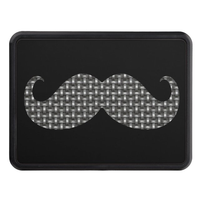 Classic Weave Mustache on Hitch Print Tow Hitch Cover (Front)