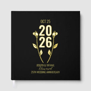 Classic Wedding Anniversary Foil Guest Book