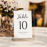 Classic Wedding Calligraphy Table Number Sign<br><div class="desc">Classic Wedding Calligraphy Table Number Sign

Organize your reception tables with this Classic Wedding Calligraphy Table Number Sign. Featuring elegant calligraphy,  this editable sign can be customized to match your wedding theme. *Note: Click ""Edit"" to personalize your table number sign for a polished reception.</div>