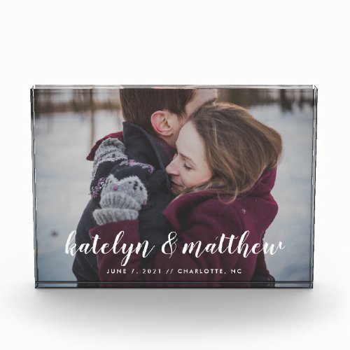 Classic Wedding Date Custom  Photo Block