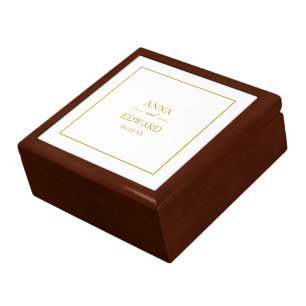 Classic Wedding Day Time Capsule Keepsake Box
