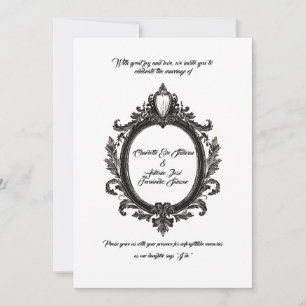 Classic Wedding Elegance, Regal Crest, Invitation