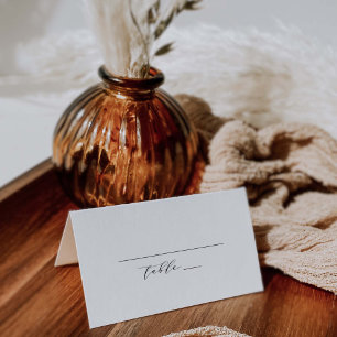 Classic Wedding Folded Place Card Escort J102