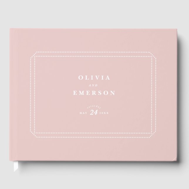 Classic Wedding Guestbook pink (Front)
