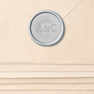 Classic Wedding Initials Wax Seal Sticker