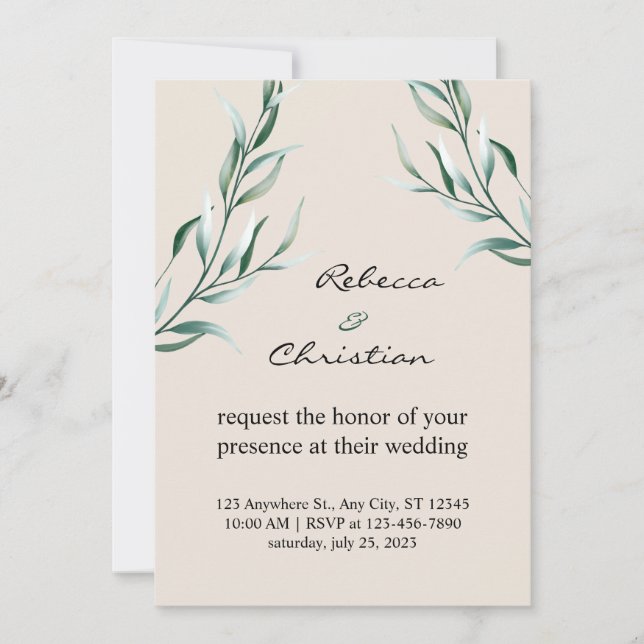 classic wedding invitation (Front)