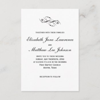 Classic Wedding Invitation by RossiCards at Zazzle