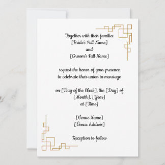 Classic Wedding invitation customizable