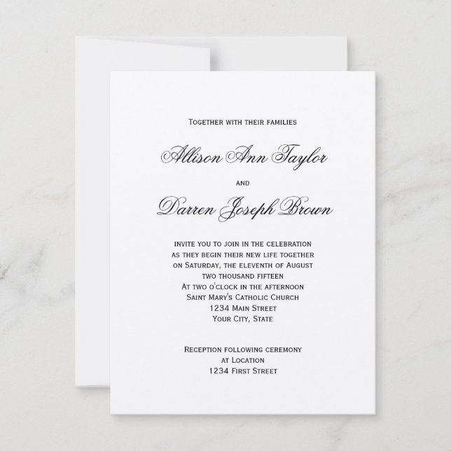 Classic Wedding Invitations (Front)