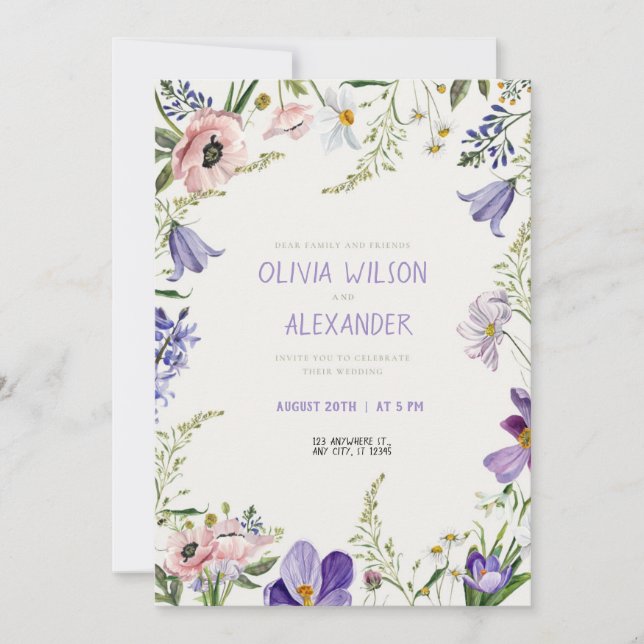 Classic Wedding Invitations with a Modern Touch (Front)