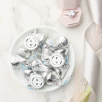 Wedding Hershey Kisses Stickers Script Monogram