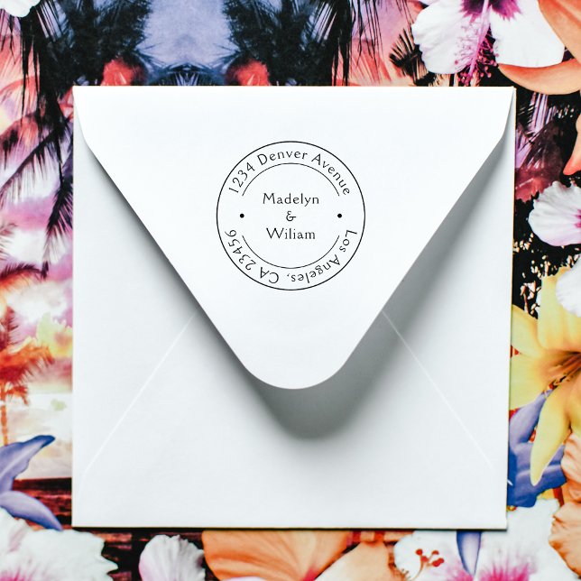 Classic Wedding Names And Return Address Self-inking Stamp (Creator Uploaded)