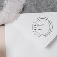 Classic Wedding Names & Round Return Address