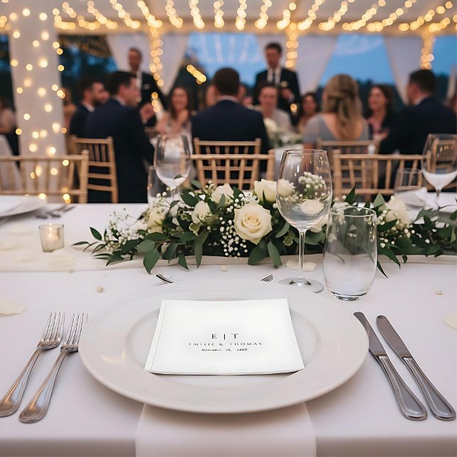 Classic Wedding Napkins  Simple Text Based (Creator Uploaded)