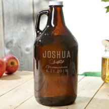 Classic Wedding Party Engraved Beer Growler