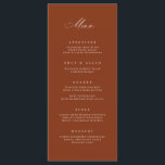 Classic Wedding Reception Party Meal Menu Card<br><div class="desc">Our custom menu card features modern calligraphy for the perfect way to inform your guests of their meal choices at your wedding or event. This item is part of our Goldie collection G100,  please shop our store for matching products.</div>